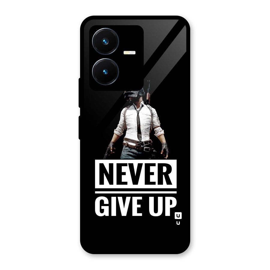 Never Giveup Glass Back Case for Vivo Y22