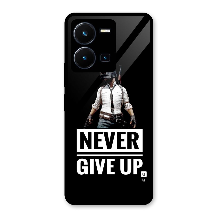 Never Giveup Glass Back Case for Vivo Y35