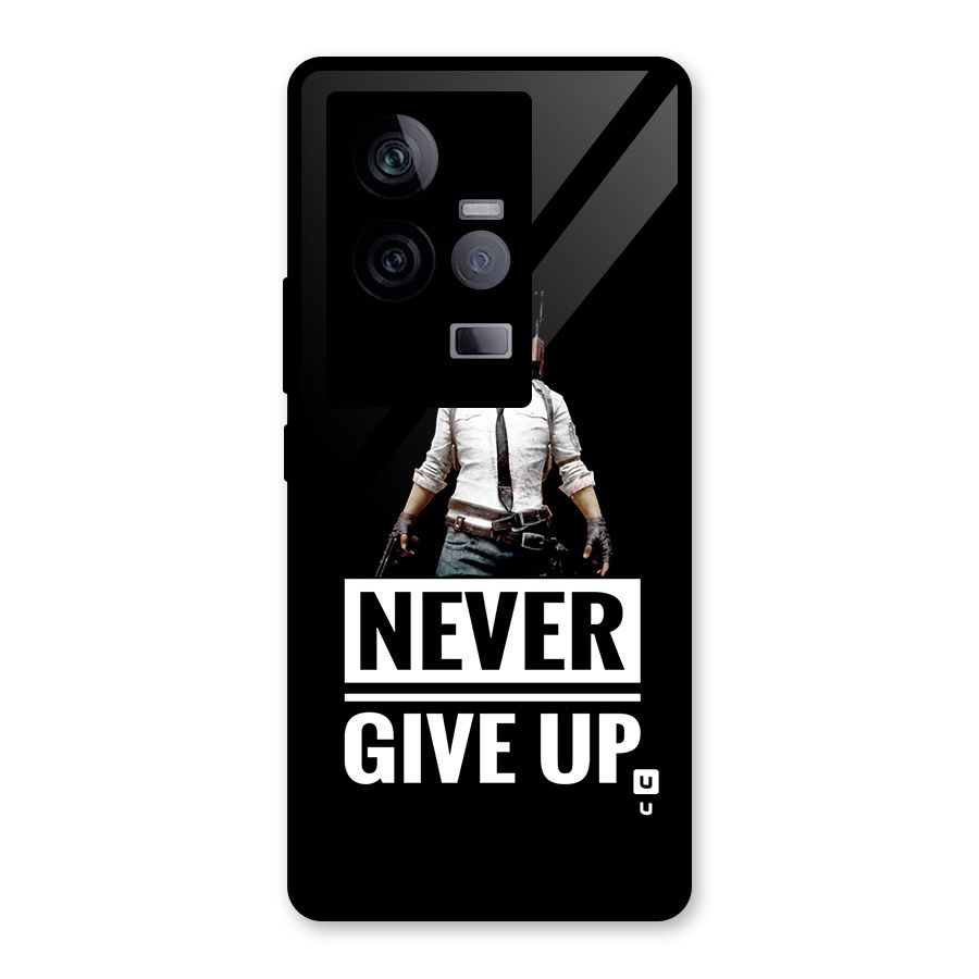 Never Giveup Glass Back Case for Vivo iQOO 11 5G