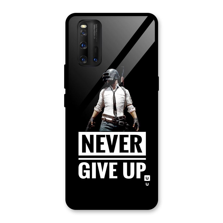 Never Giveup Glass Back Case for Vivo iQOO 3