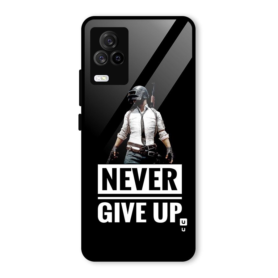 Never Giveup Glass Back Case for Vivo iQOO 7 Legend 5G