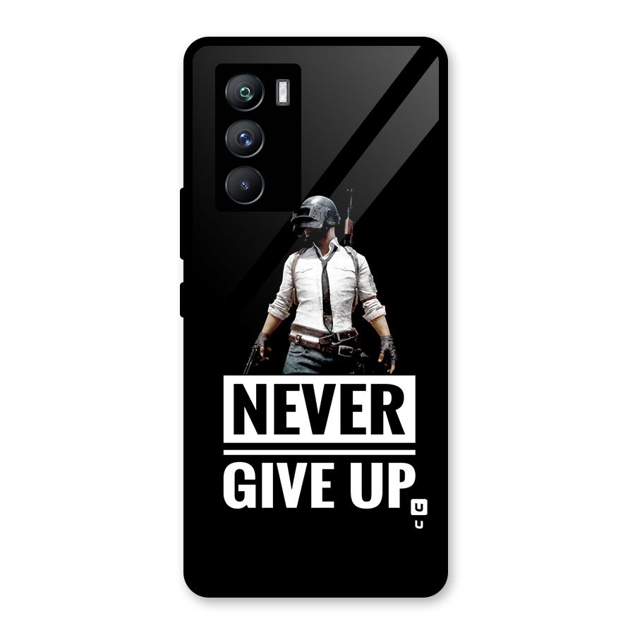 Never Giveup Glass Back Case for Vivo iQOO 9 SE