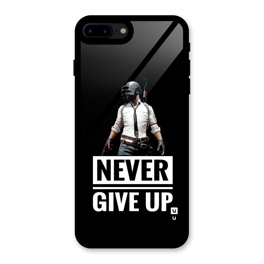Never Giveup Glass Back Case for iPhone 8 Plus