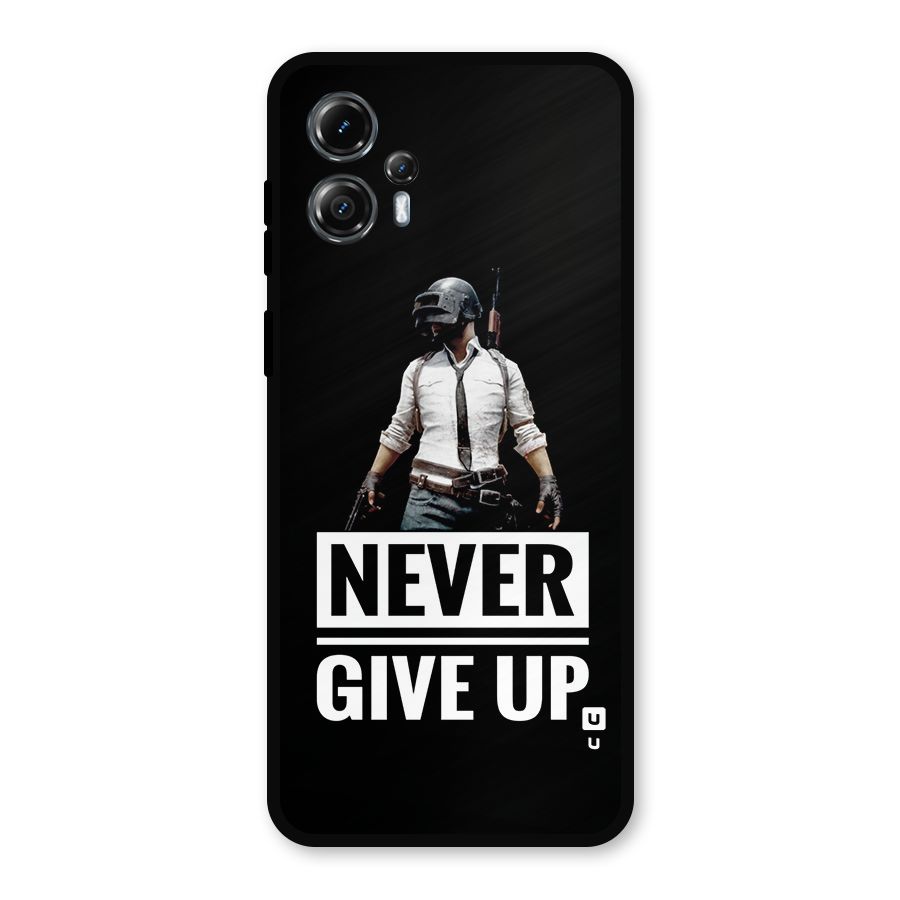 Never Giveup Metal Back Case for Moto G13