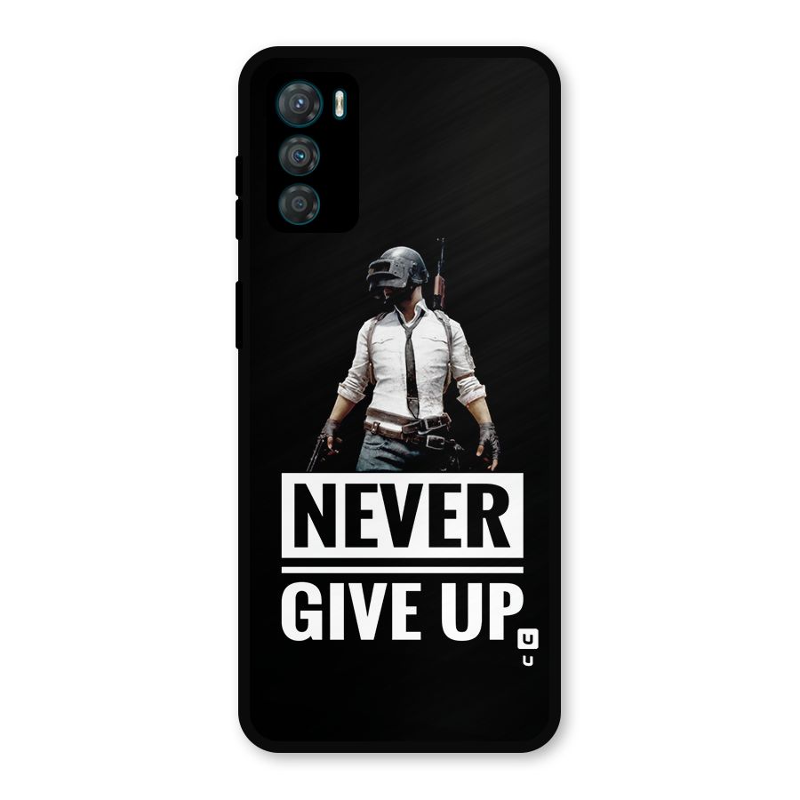 Never Giveup Metal Back Case for Moto G42