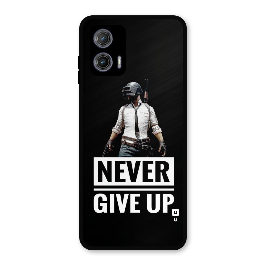 Never Giveup Metal Back Case for Moto G73