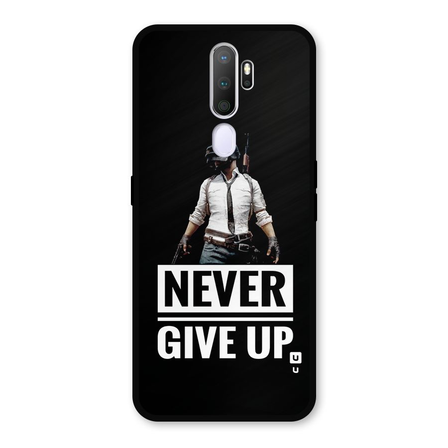 Never Giveup Metal Back Case for Oppo A9 (2020)