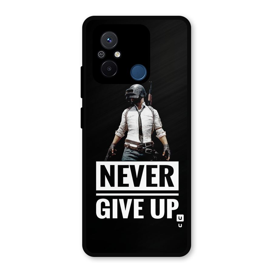 Never Giveup Metal Back Case for Redmi 12C