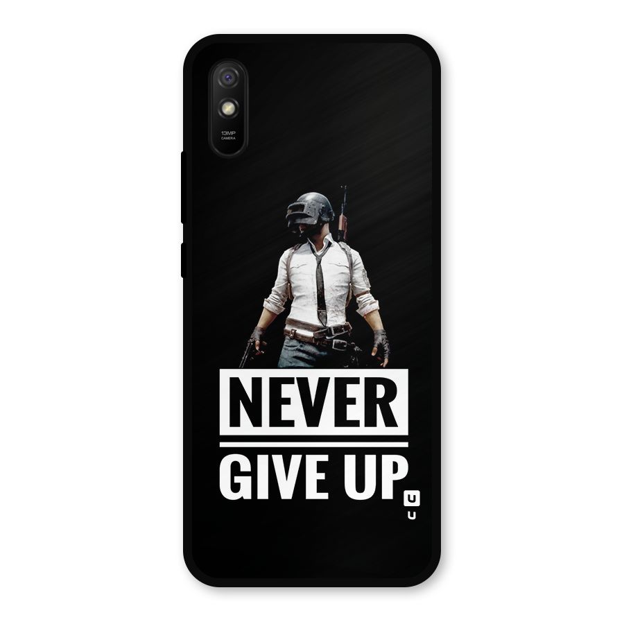 Never Giveup Metal Back Case for Redmi 9a