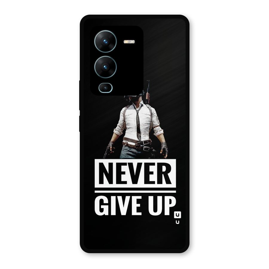Never Giveup Metal Back Case for Vivo V25 Pro