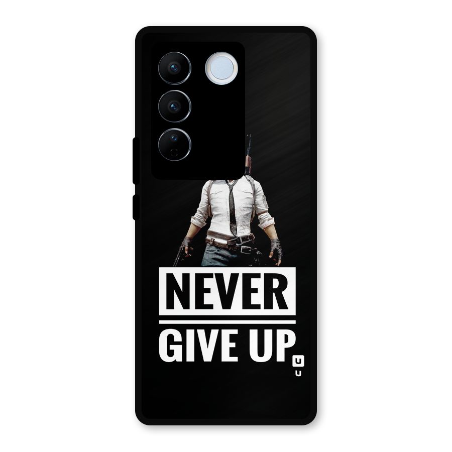 Never Giveup Metal Back Case for Vivo V27
