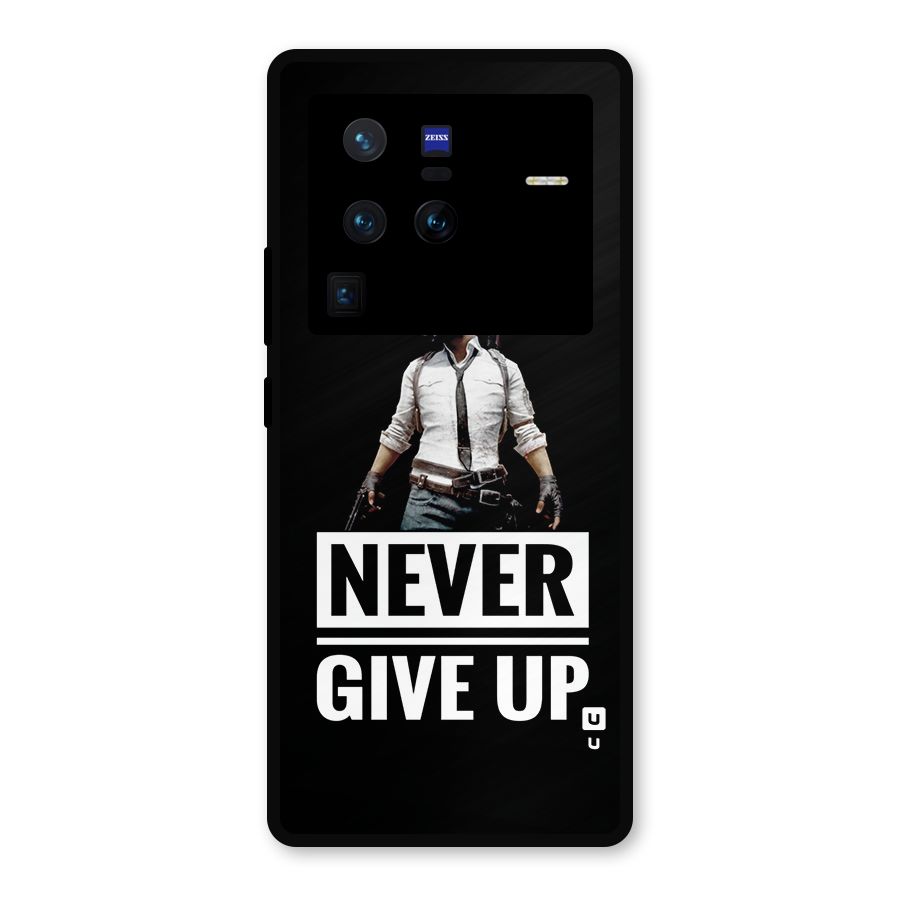 Never Giveup Metal Back Case for Vivo X80 Pro
