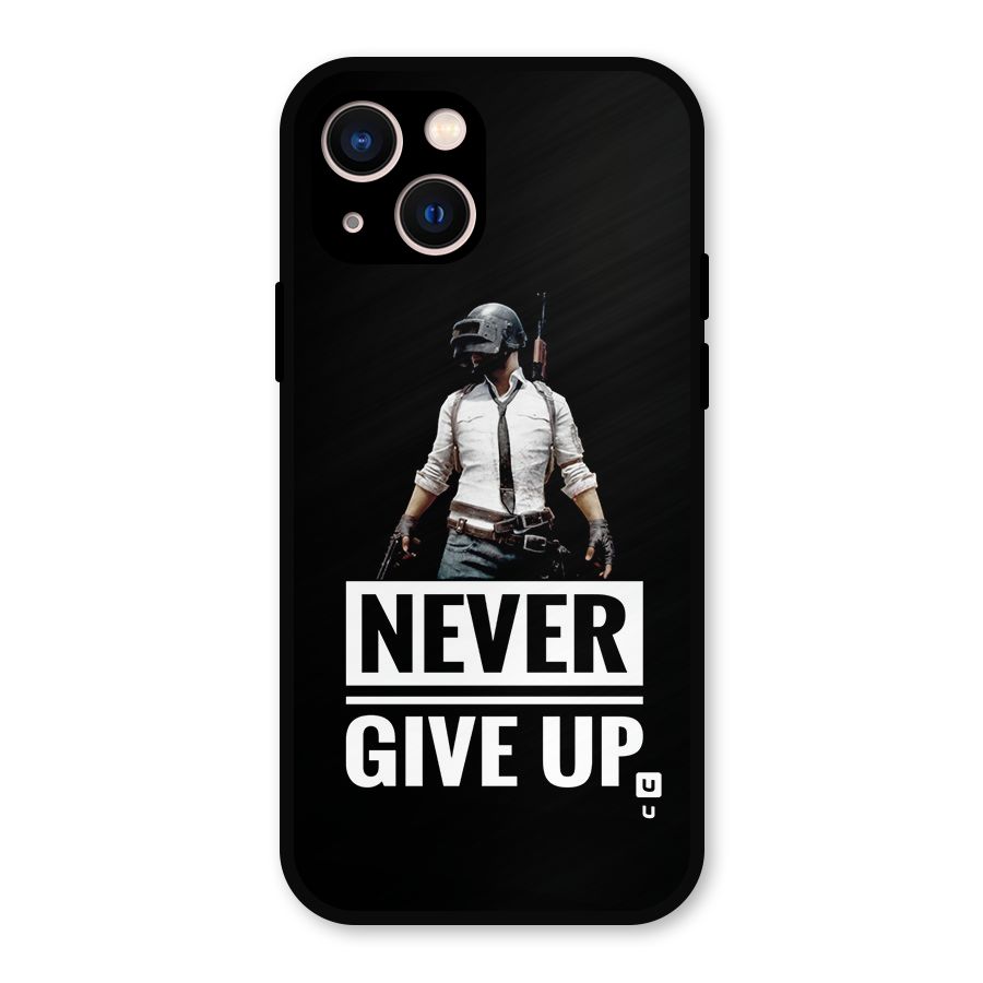 Never Giveup Metal Back Case for iPhone 13
