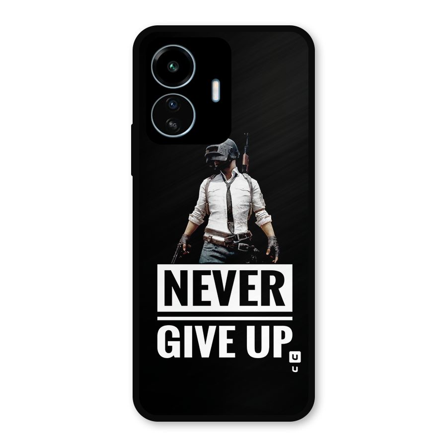 Never Giveup Metal Back Case for vivo iQOO Z6 Lite 5G