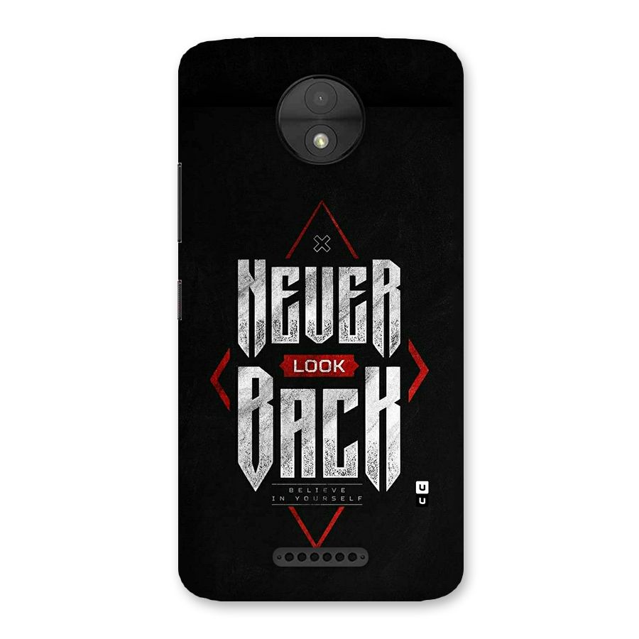 Never Look Back Diamond Back Case for Moto C