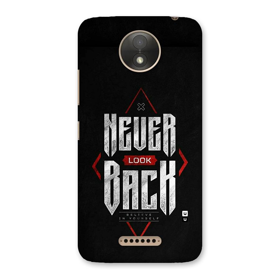 Never Look Back Diamond Back Case for Moto C Plus