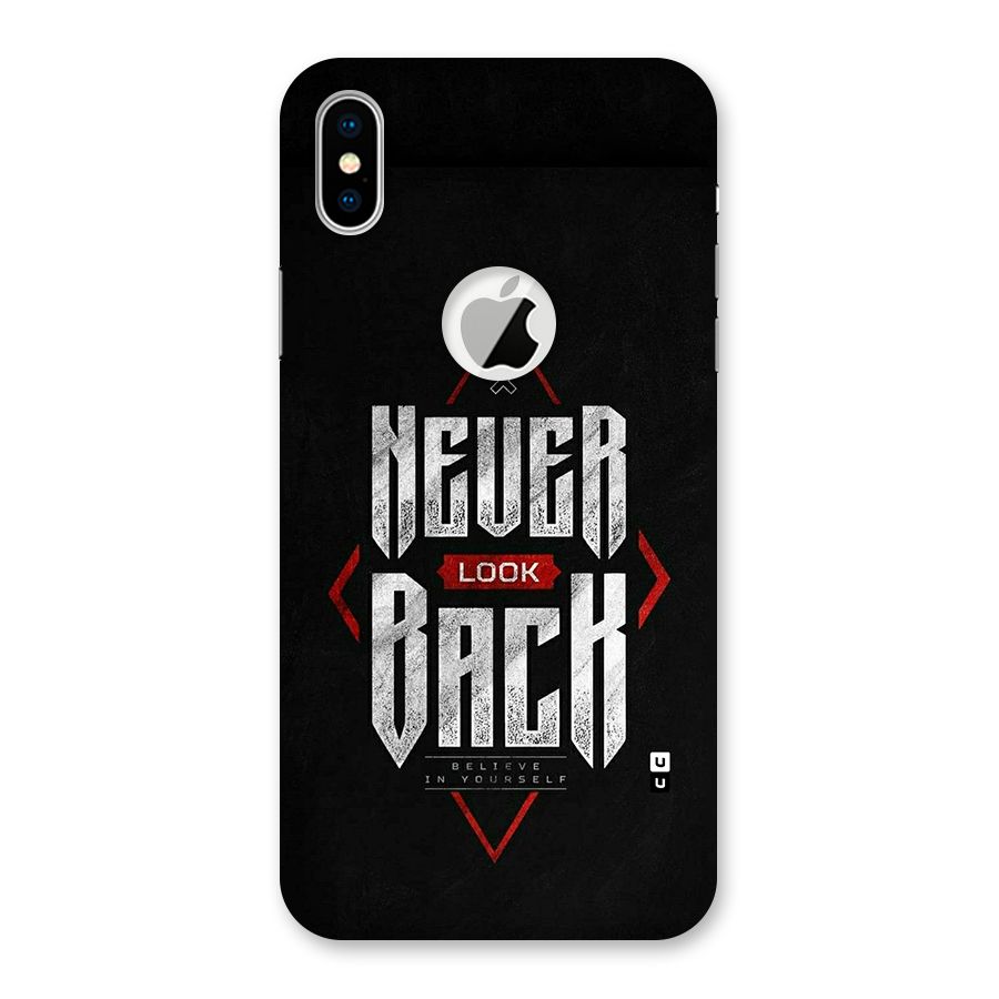 Never Look Back Diamond Back Case for iPhone XS Logo Cut
