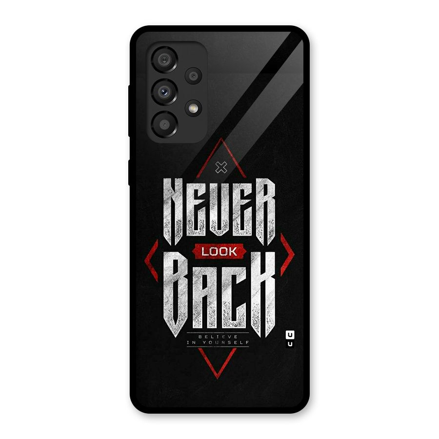 Never Look Back Diamond Glass Back Case for Galaxy A33 5G