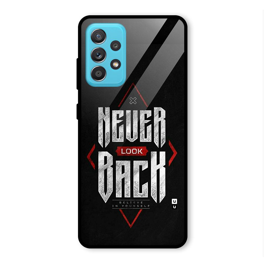 Never Look Back Diamond Glass Back Case for Galaxy A52s 5G