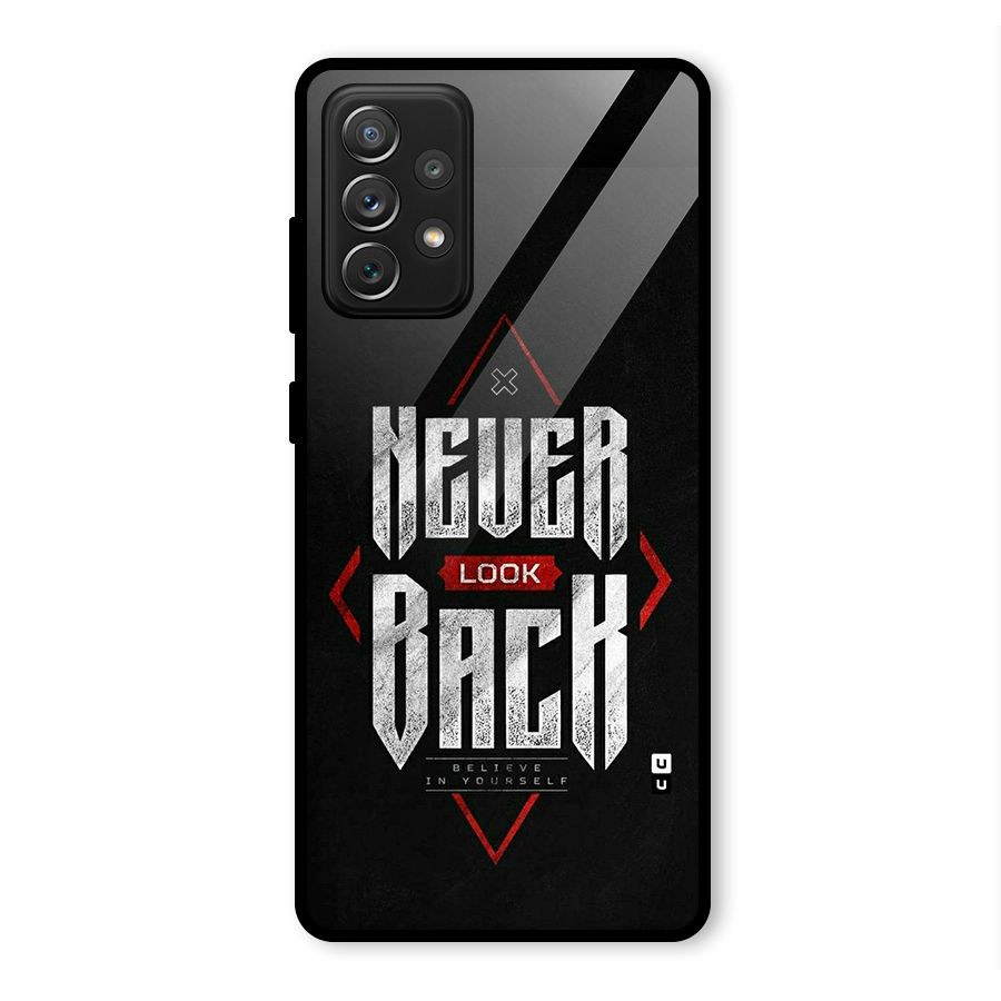Never Look Back Diamond Glass Back Case for Galaxy A72