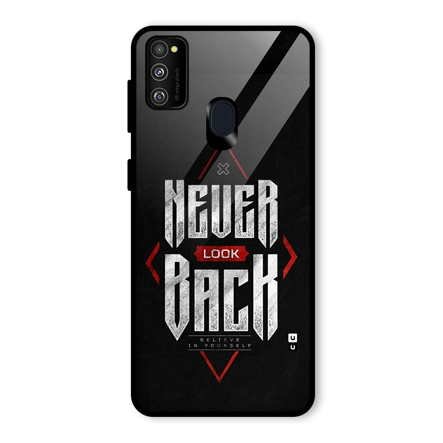 Never Look Back Diamond Glass Back Case for Galaxy M30s