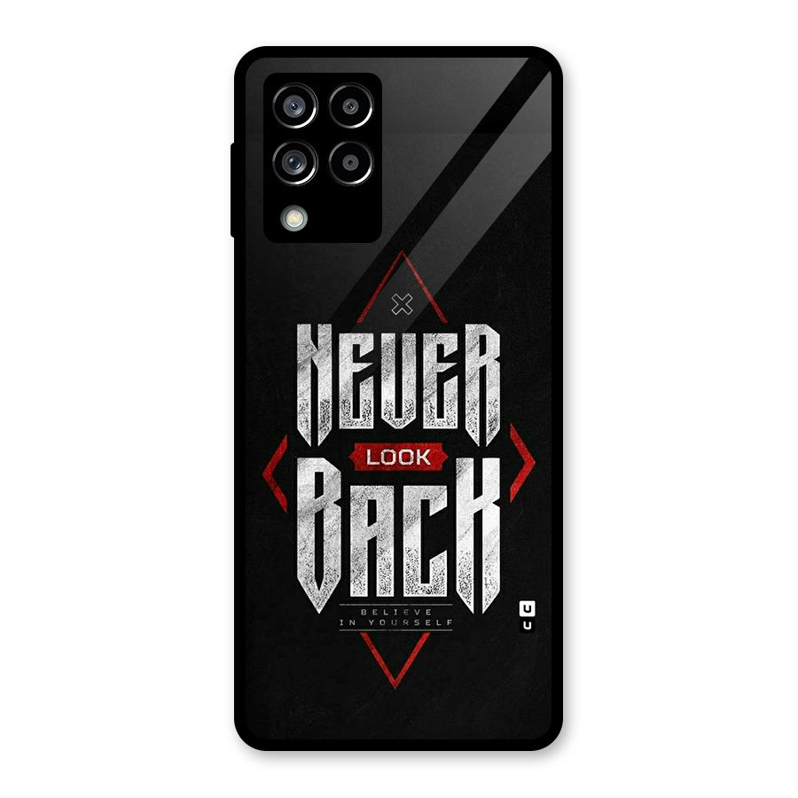 Never Look Back Diamond Glass Back Case for Galaxy M53 5G