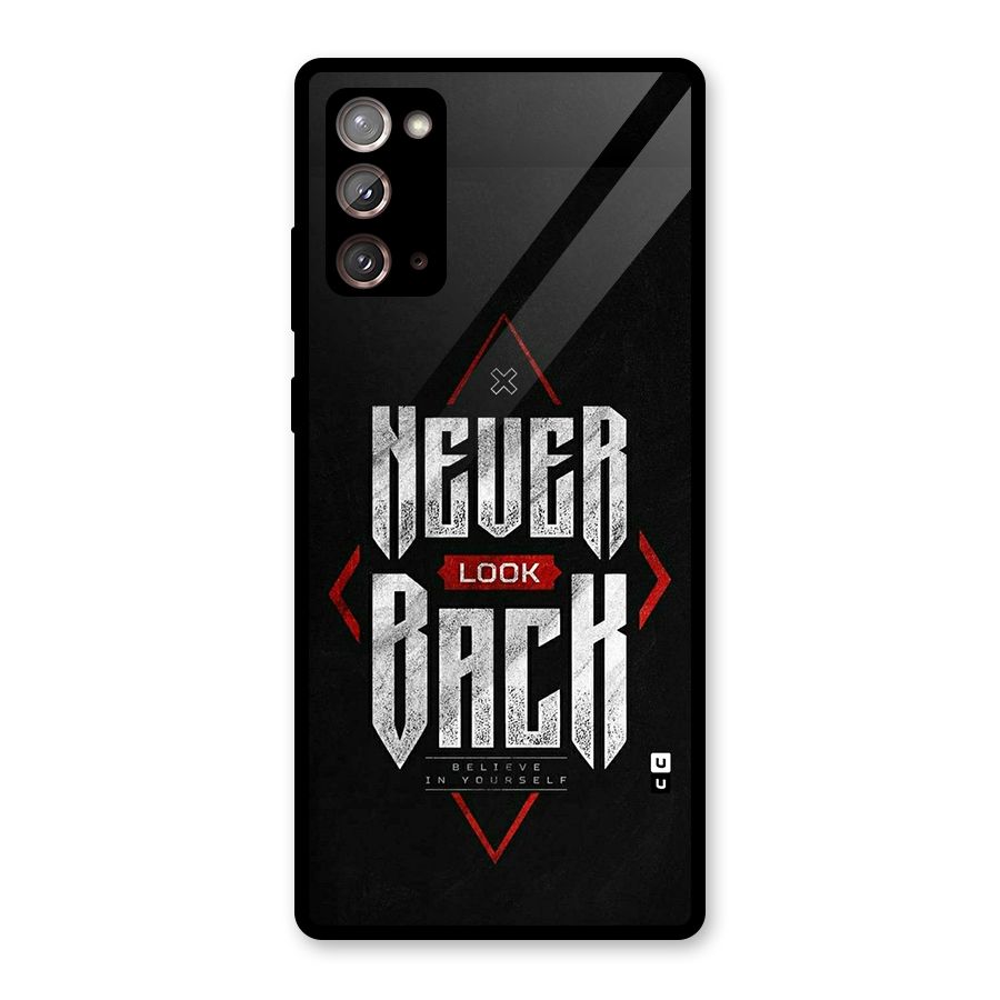 Never Look Back Diamond Glass Back Case for Galaxy Note 20