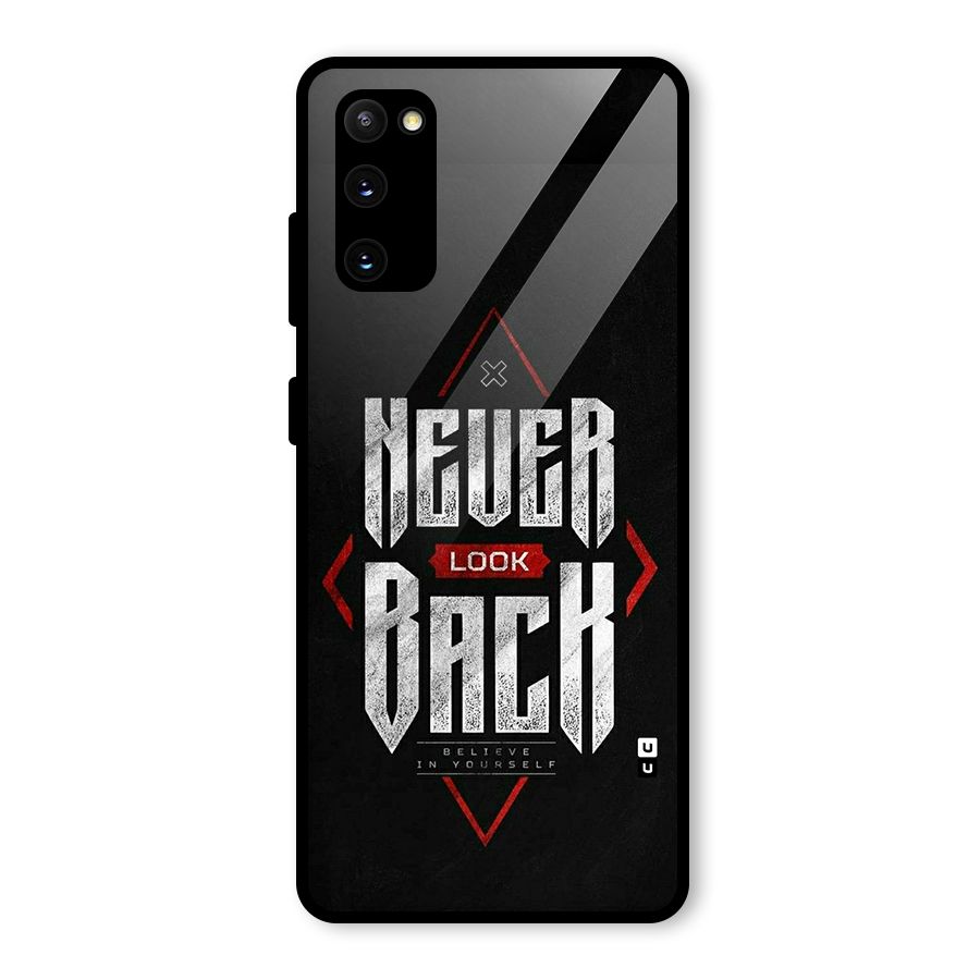 Never Look Back Diamond Glass Back Case for Galaxy S20 FE