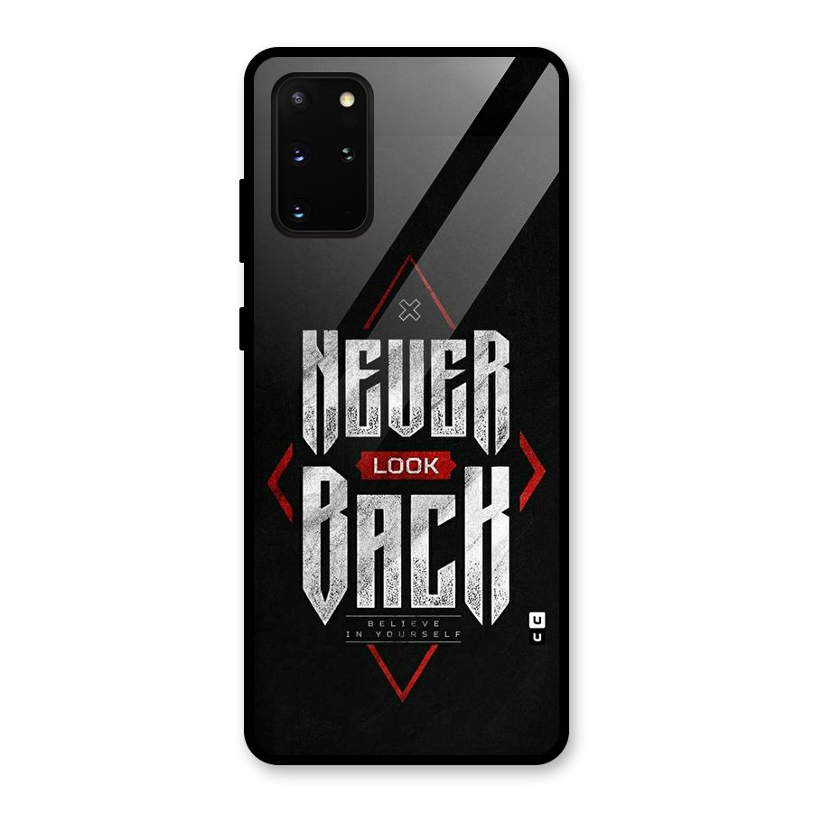 Never Look Back Diamond Glass Back Case for Galaxy S20 Plus