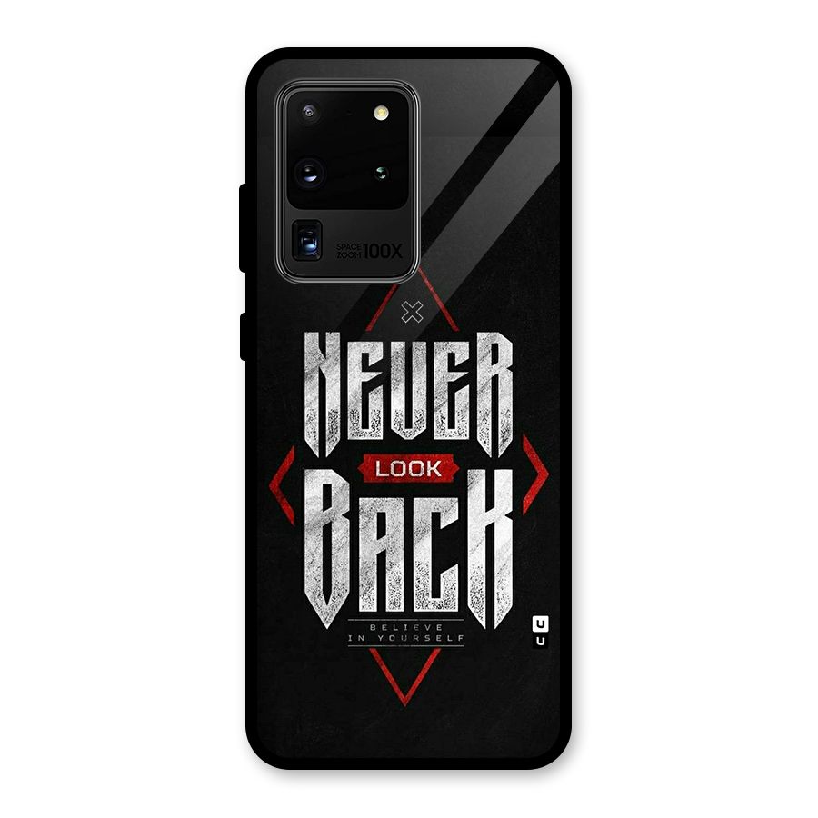 Never Look Back Diamond Glass Back Case for Galaxy S20 Ultra