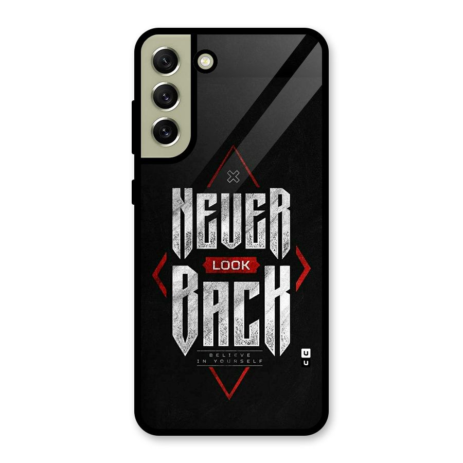 Never Look Back Diamond Glass Back Case for Galaxy S21 FE 5G