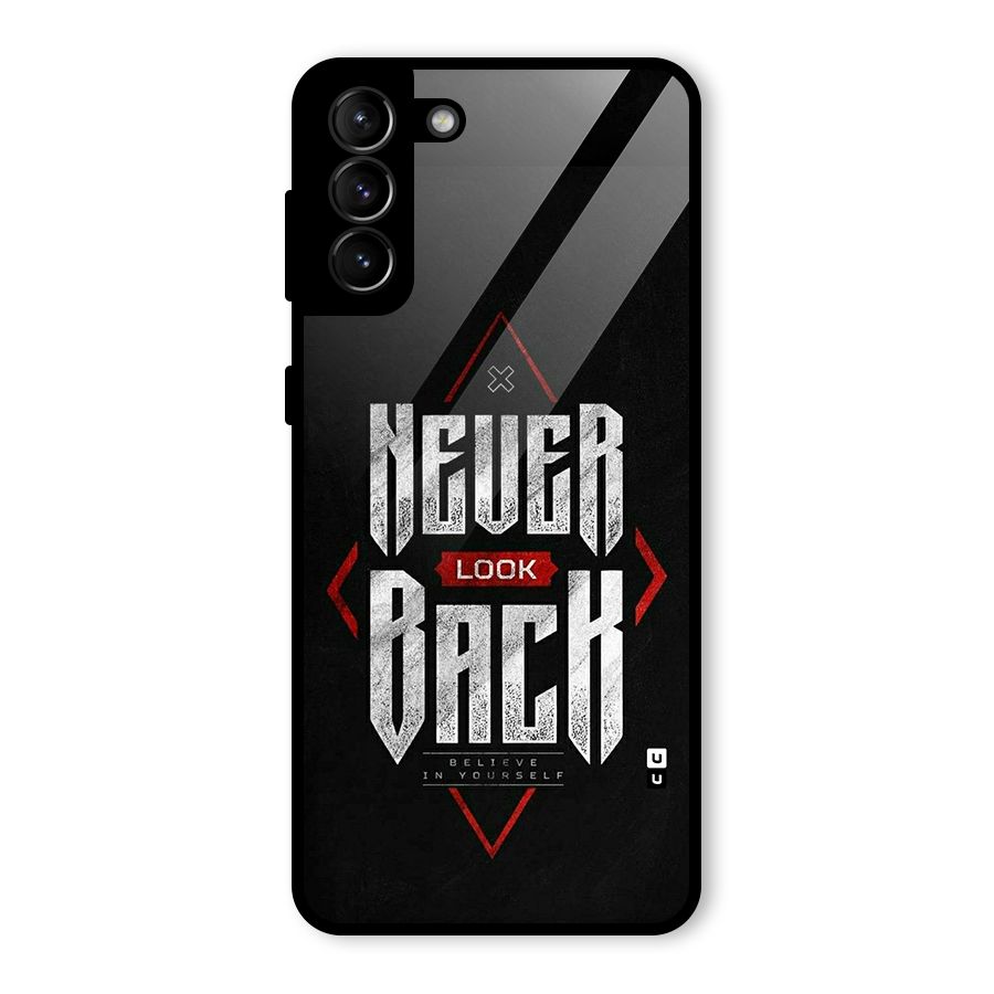 Never Look Back Diamond Glass Back Case for Galaxy S21 Plus
