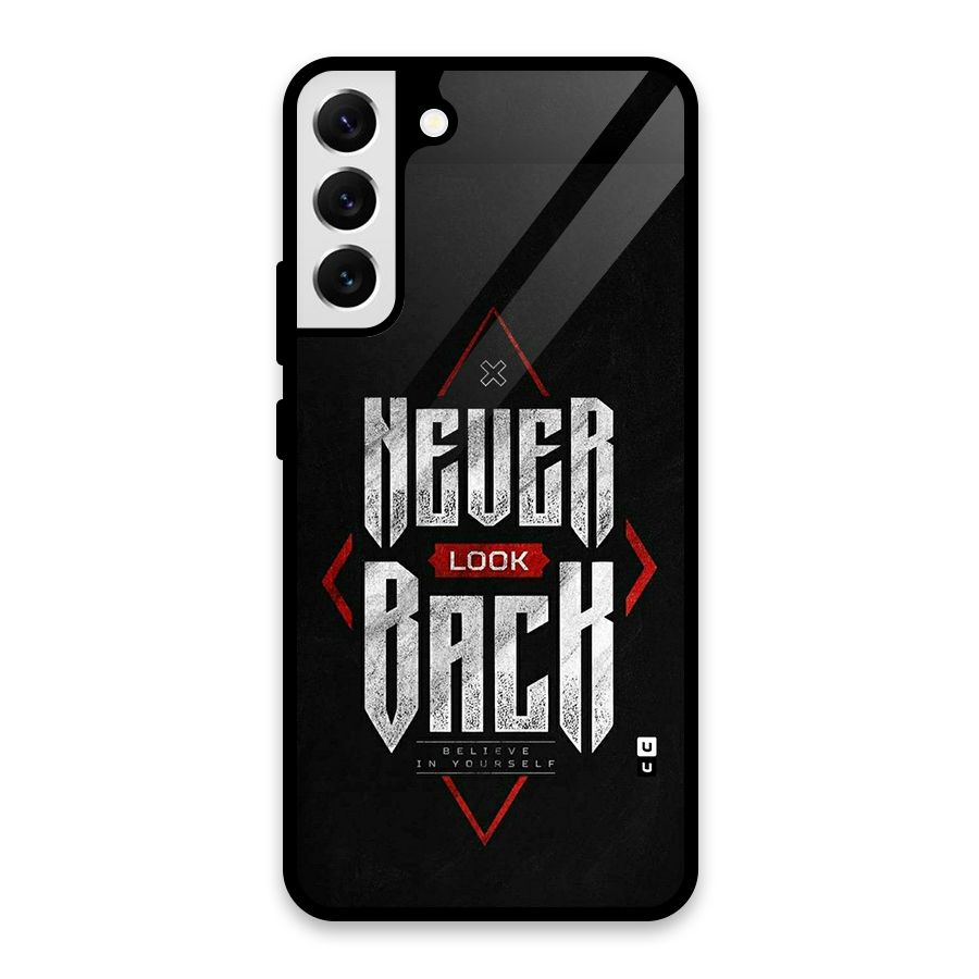 Never Look Back Diamond Glass Back Case for Galaxy S22 Plus 5G