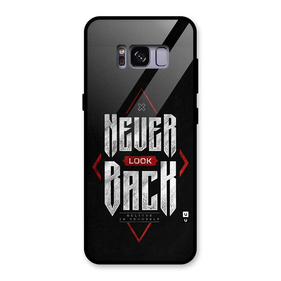 Never Look Back Diamond Glass Back Case for Galaxy S8