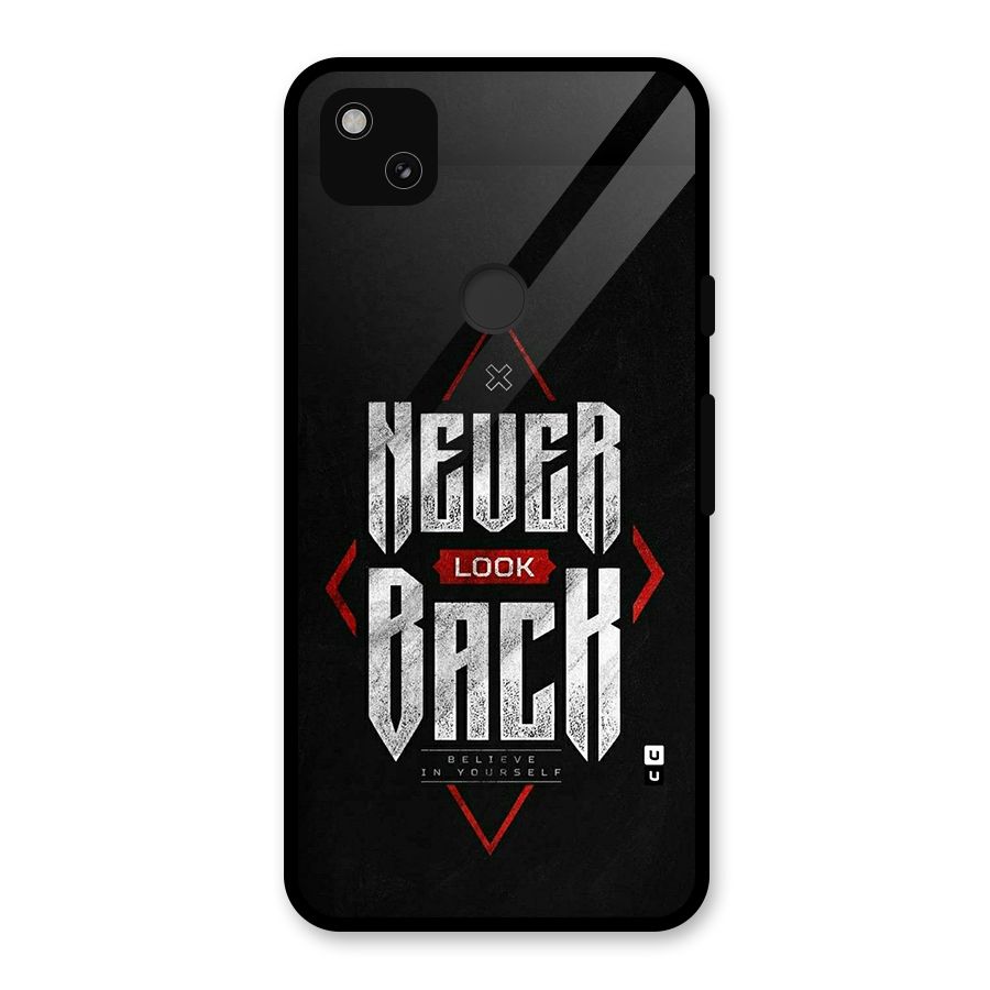 Never Look Back Diamond Glass Back Case for Google Pixel 4a