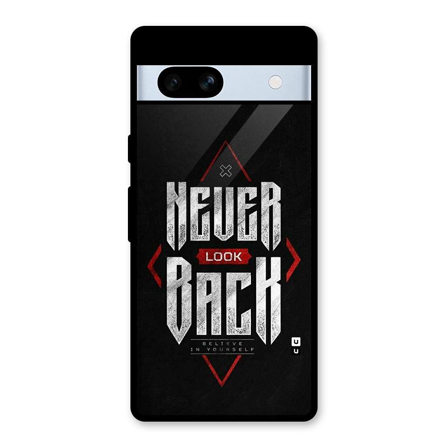 Never Look Back Diamond Glass Back Case for Google Pixel 7a