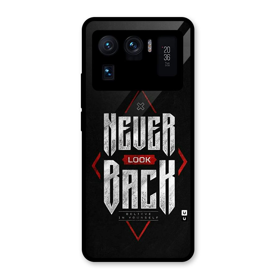 Never Look Back Diamond Glass Back Case for Mi 11 Ultra