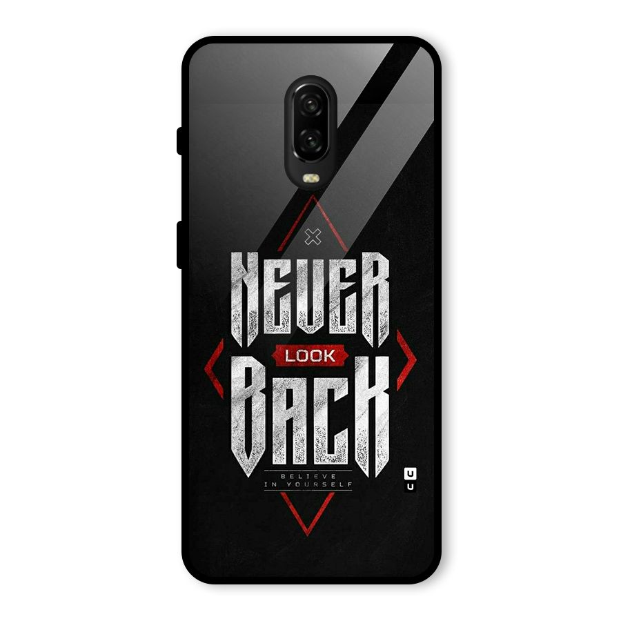 Never Look Back Diamond Glass Back Case for OnePlus 6T