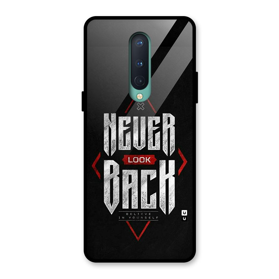 Never Look Back Diamond Glass Back Case for OnePlus 8