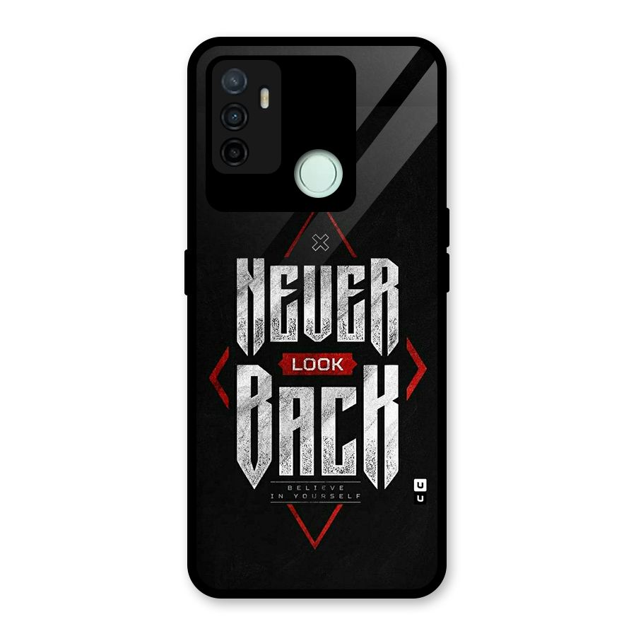 Never Look Back Diamond Glass Back Case for Oppo A53