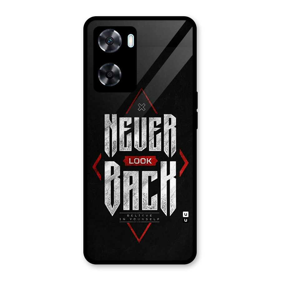 Never Look Back Diamond Glass Back Case for Oppo A77