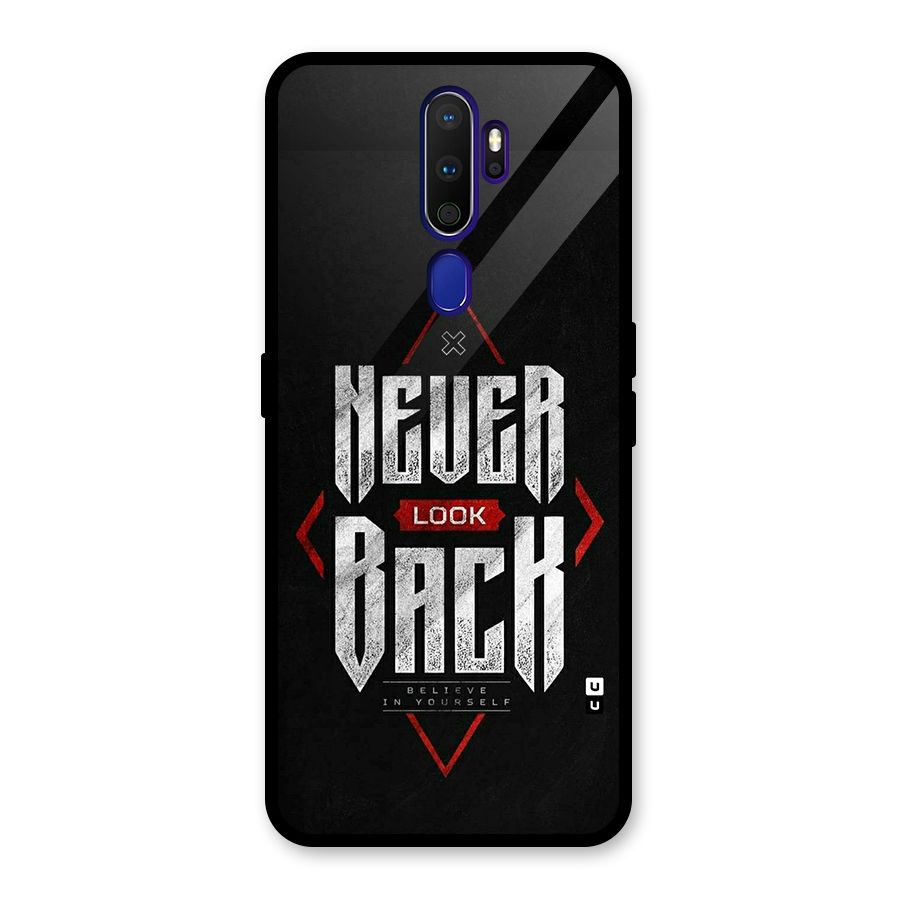 Never Look Back Diamond Glass Back Case for Oppo A9 (2020)
