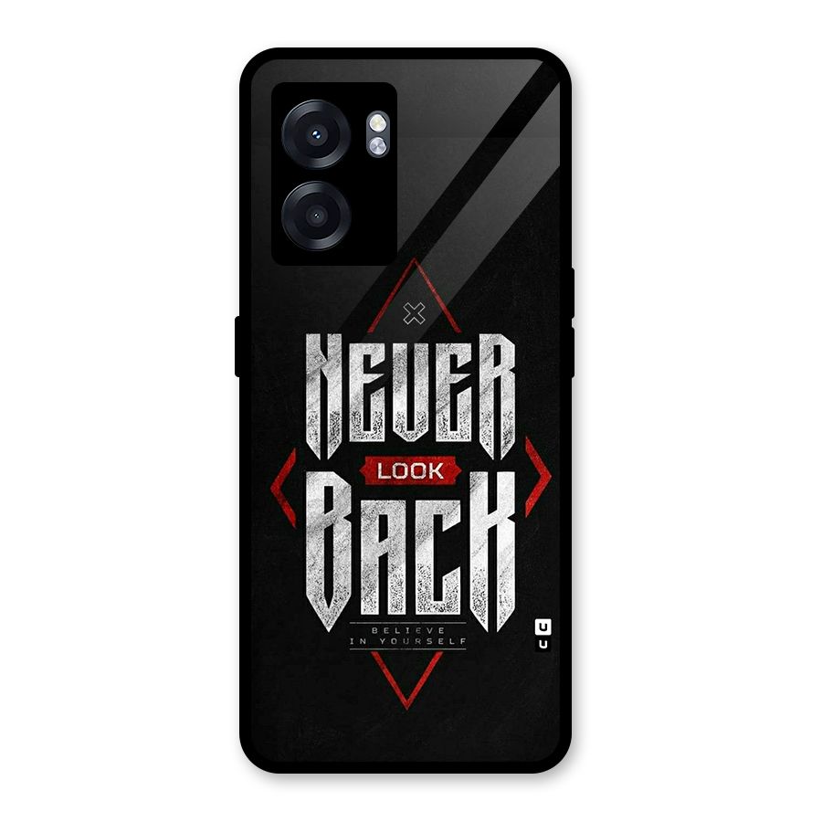 Never Look Back Diamond Glass Back Case for Oppo K10 (5G)