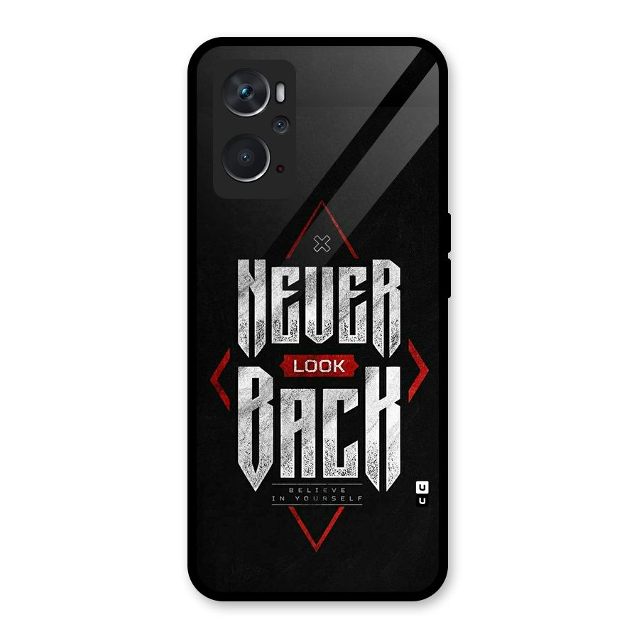 Never Look Back Diamond Glass Back Case for Oppo K10 4G