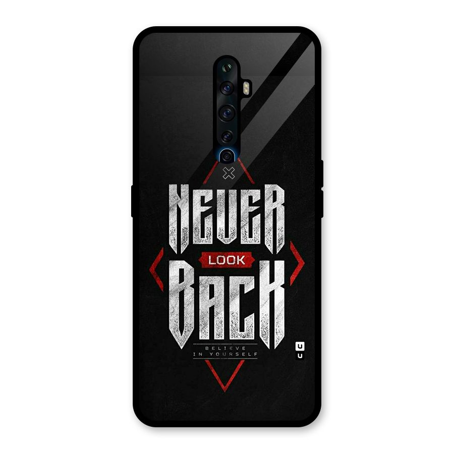Never Look Back Diamond Glass Back Case for Oppo Reno2 Z