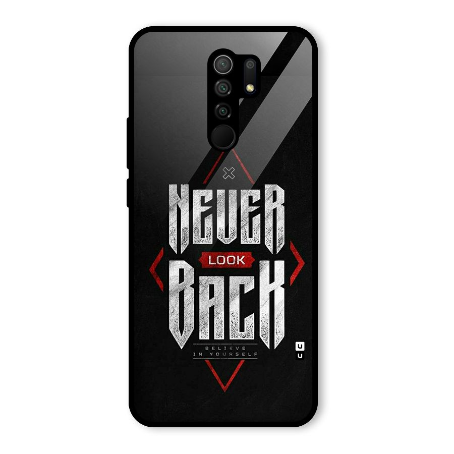 Never Look Back Diamond Glass Back Case for Poco M2