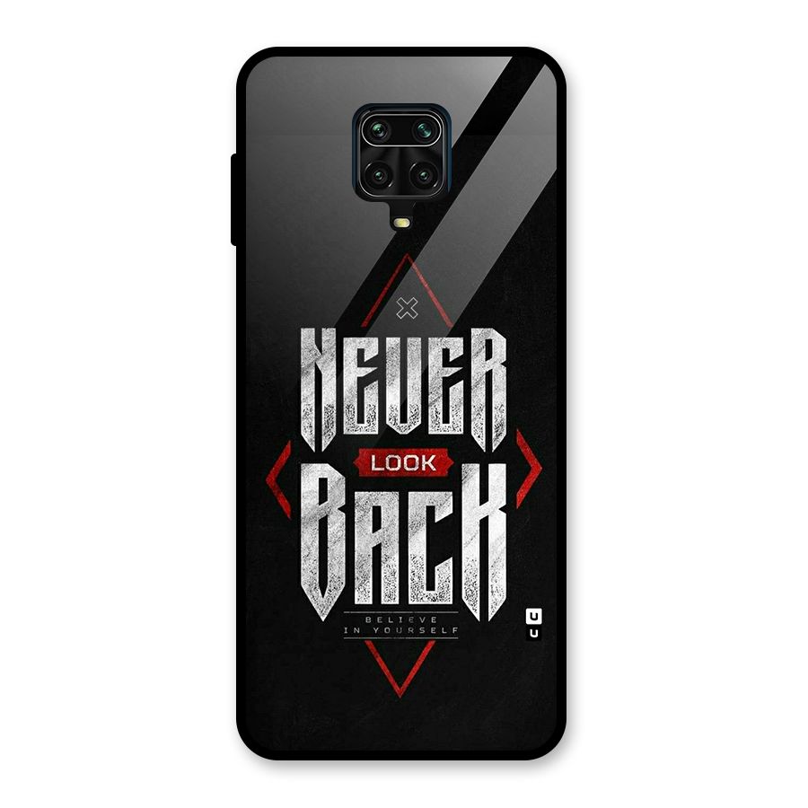 Never Look Back Diamond Glass Back Case for Poco M2 Pro