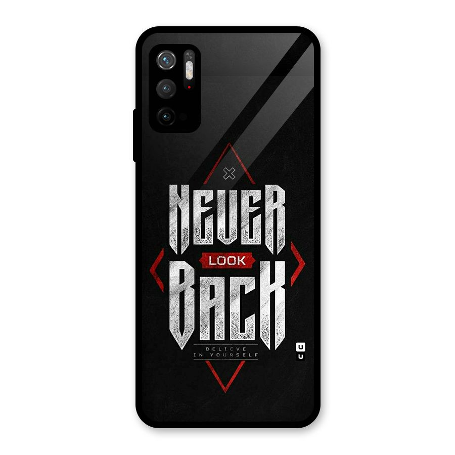 Never Look Back Diamond Glass Back Case for Poco M3 Pro 5G