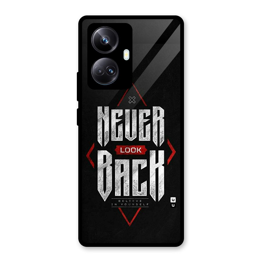 Never Look Back Diamond Glass Back Case for Realme 10 Pro Plus
