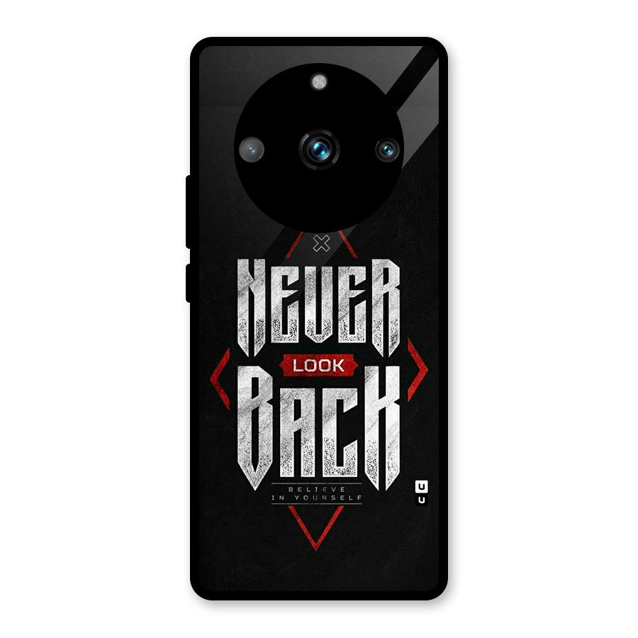Never Look Back Diamond Glass Back Case for Realme 11 Pro